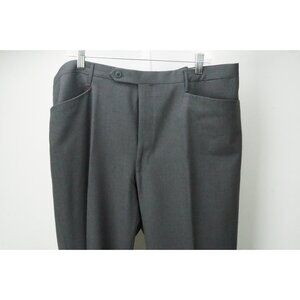 Rota Jacquard Striped Gray 100% Wool Dress Pants Trousers Sz 56 EU NEW